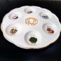 Vintage Porcelain Passover Tray Plate Jerusalem Israel Hand Painted Rare