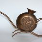 Handmade Israel Arts & Crafts Hammered Copper Vase on Stand Vintage 50's