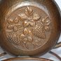 Handmade Israel Arts & Crafts Hammered Copper Vase on Stand Vintage 50's