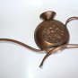 Handmade Israel Arts & Crafts Hammered Copper Vase on Stand Vintage 50's