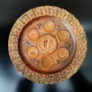 Antique Copper Hand Hammered Passover Tray Plate Jerusalem Israel Pesach