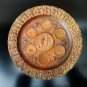 Antique Copper Hand Hammered Passover Tray Plate Jerusalem Israel Pesach