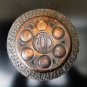 Antique Copper Hand Hammered Passover Tray Plate Jerusalem Israel Pesach