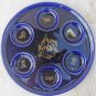 Vintage Porcelain Kfar Menachem KM Passover Tray Plate Judaica Hand Decorated