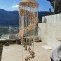 Spiral Cascading Shell Wind Chime Awesome African Tribal Hand Work Collectible
