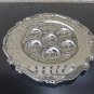 Antique Silver Plated Round Passover Tray Plate Jerusalem Not Used