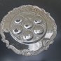 Antique Silver Plated Round Passover Tray Plate Jerusalem Not Used