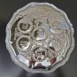 Vintage Brass Silver Plated Passover Tray Plate Judaica Jerusalem Excellent 36cm