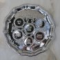 Vintage Brass Silver Plated Passover Tray Plate Judaica Jerusalem Excellent 36cm