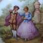 Limoges France Plate Dish Bowl with Gold Rim French Fragonard Couple Scene 7"