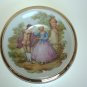 Limoges France Plate Dish Bowl with Gold Rim French Fragonard Couple Scene 7"
