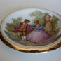 Limoges France Plate Dish Bowl with Gold Rim French Fragonard Couple Scene 7"