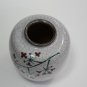 Old Vintage Karlsruhe Majolica Crackle Silver Rim Vase Hand Painted Glazed 50's