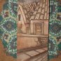 Hand Carved Wooden Wall Hanging Plaque European View of Roofs Home Bar Decor