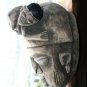 Very Interesting Antique Tribal Hand Carved Wooden Mask w/ Man at Top of Head