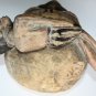 Very Interesting Antique Tribal Hand Carved Wooden Mask w/ Man at Top of Head