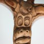 Wooden Hand Carved Candle Holder Face Wood Art Wall Hanging Rustic Home Decor