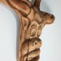 Wooden Hand Carved Candle Holder Face Wood Art Wall Hanging Rustic Home Decor