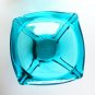 Vintage Murano Hand Blown in Italy Aquamarine Blue Glass Bowl Heavy Ashtray  9"
