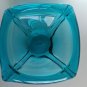 Vintage Murano Hand Blown in Italy Aquamarine Blue Glass Bowl Heavy Ashtray  9"