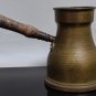 Vintage Brass Coffee Pot Middle Eastern Arab Islamic Persian Turkish Wood Handle