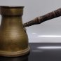 Vintage Brass Coffee Pot Middle Eastern Arab Islamic Persian Turkish Wood Handle