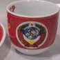 Rare Collectible Soviet USSR Porcelain Red Tea Cup & Saucer