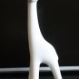 Old Vintage Naaman Israel White Cast Porcelain Large Giraffe Statue Figurine 9"