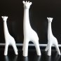 Old Vintage Naaman Israel White Cast Porcelain Large Giraffe Statue Figurine 9"