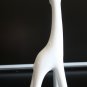 Old Vintage Naaman Israel White Cast Porcelain Large Giraffe Statue Figurine 9"