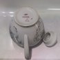 Vintage Lomonosov Tea Pot LFZ Porcelain Floral Teapot Gray White Gold Pearl