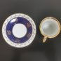 Rare Vintage Set Germany GDR Porcelain Demitasse Cups & Saucer Cobalt Gold Gilde