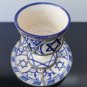 Kiddush Cup Set Fez Pottery with Silver Designs Moroccan Ceramic Judaica Signed