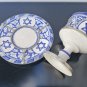 Kiddush Cup Set Fez Pottery with Silver Designs Moroccan Ceramic Judaica Signed