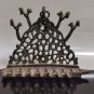 Rare Antique Bronze Hanukkah Lamp Menorah Morocco Ca 1900 Wall Hanging