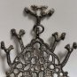 Rare Antique Bronze Hanukkah Lamp Menorah Morocco Ca 1900 Wall Hanging