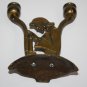 Stylized Modernistic Jewish Israeli 2 Branch Sabbath Solid Brass Candlestick
