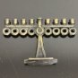 Vintage Miniature Travel Judaica Hanukkah Lamp Menorah Rare