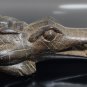 Old Antique African Carved Brown Hard Heavy Wood  Crocodile Alligator Rare