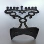Modern Judaica Aluminium Hanukkah Lamp Jewish Menorah Antique Finish Jerusalem