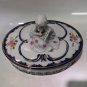Vintage Capodimonte Porcelain Handpainted Trinket Box with Figurine on the Top