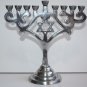Modern Judaica Aluminium Hanukkah Lamp Jewish Menorah Holy Land Israel Jerusalem