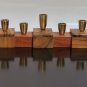 VTG Olive Wood Brass Menorah Designed By Ma Yafith Made In Israel