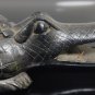 Old Antique African Carved Black Hard Heavy Wood  Crocodile Alligator Rare
