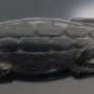 Old Antique African Carved Black Hard Heavy Wood Crocodile Alligator Rare
