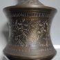 Old Vintage Brass Middle East Islamic Handcrafted Etched Water Pot Vase Rare
