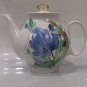 Vintage Imperial Porcelain Tea Pot Dulevo Handpainted Flowers and Gold USSR 1992