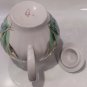 Vintage Imperial Porcelain Tea Pot Dulevo Handpainted Flowers and Gold USSR 1992
