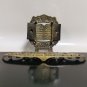 Antique 40's Brass Enamel Judaica Hanukkah Menorah Lamp Israel Jerusalem