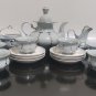 Vintage Collectable Korosten Ukraine Gray and Gold Coffee Tea Set 70's